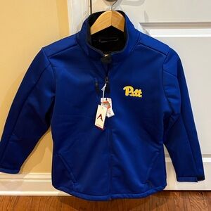 Brand New Women's Large Blue Jacket with Yellow Pitt Logo